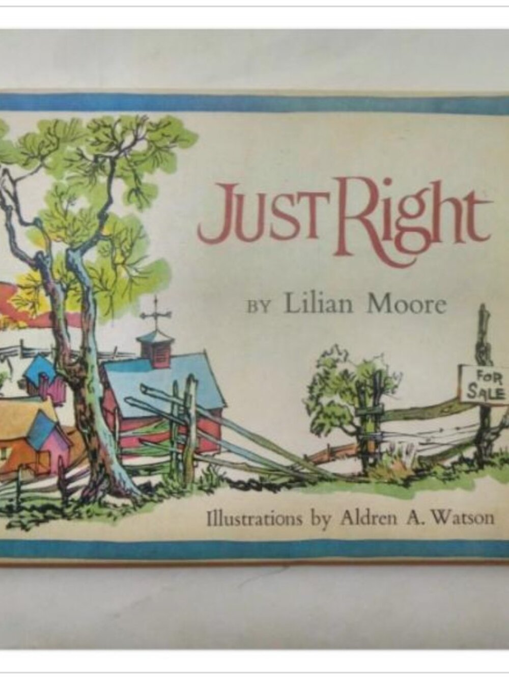 Just Right Children's Illustrated Picture Book Parents Magazine 1968 HC